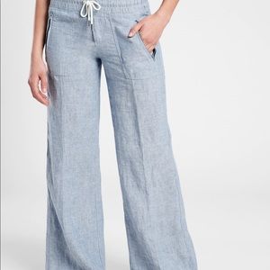 Athleta Cabo Linen Wide Leg Pant
